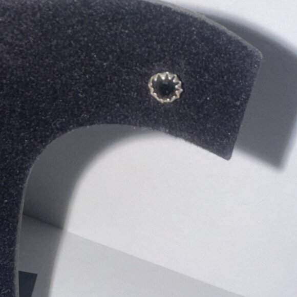 5 Mm Star Black Cz And Sterling Post Earrings - Picture 4 of 12